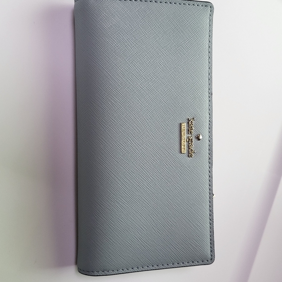 Kate Spade Cameron Street Stacy Blue leather wallet "island waters" - Picture 10 of 10